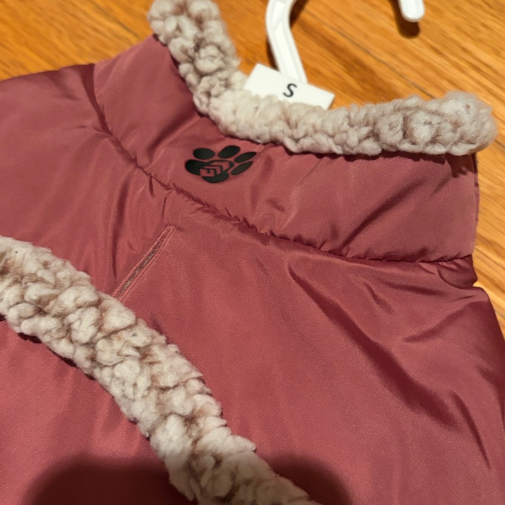 Cozy Mauve Pink Winter Dog Jacket Size Small - Picture 4 of 4